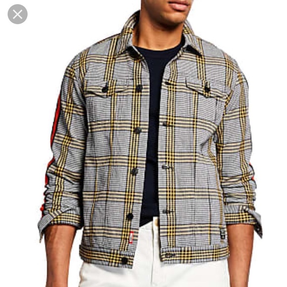 checked trucker jacket